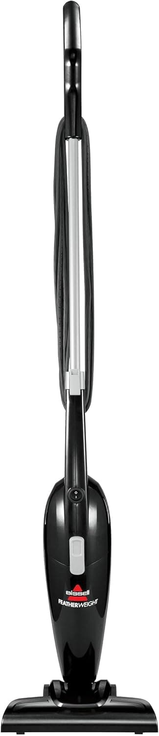 Bissell 2033M Featherweight Stick Lightweight Bagless Vacuum and Electric Broom with Crevice Tool for Hard Floors and Carpets, Black